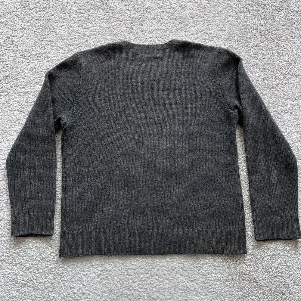 Vintage Polo Ralph Lauren Sweater Mens M Gray Merino Angora Rabbit Hair Crewneck